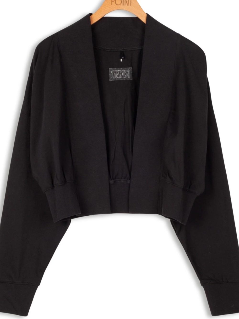 POINT Black Cropped Cardigan Sz XS
